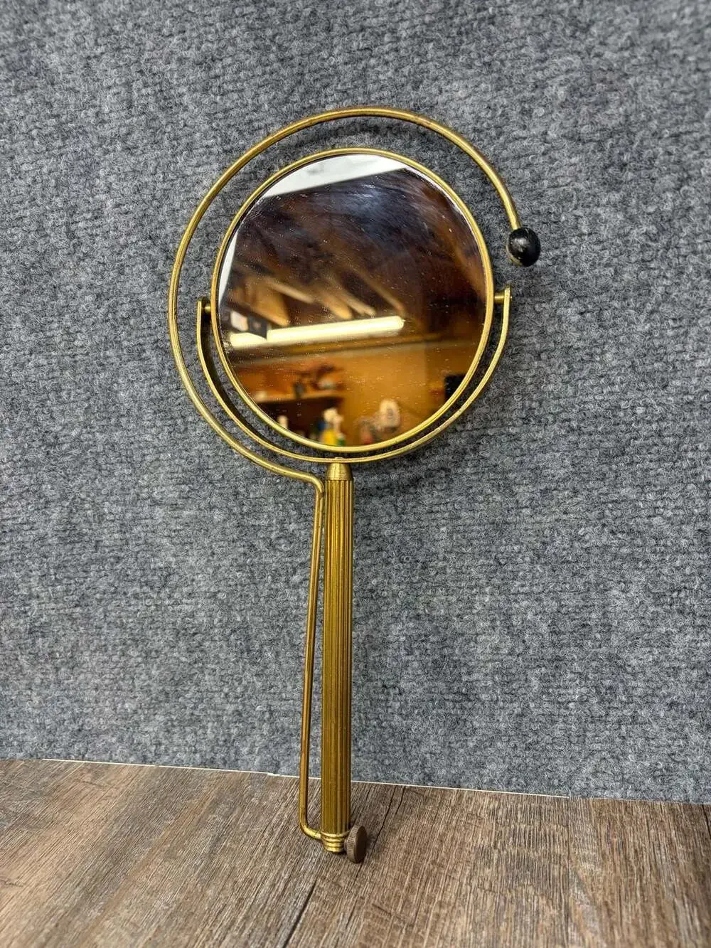 Vintage Mid Century French Adjustable Table Stand 2 Side Mirror Magnifying fancy